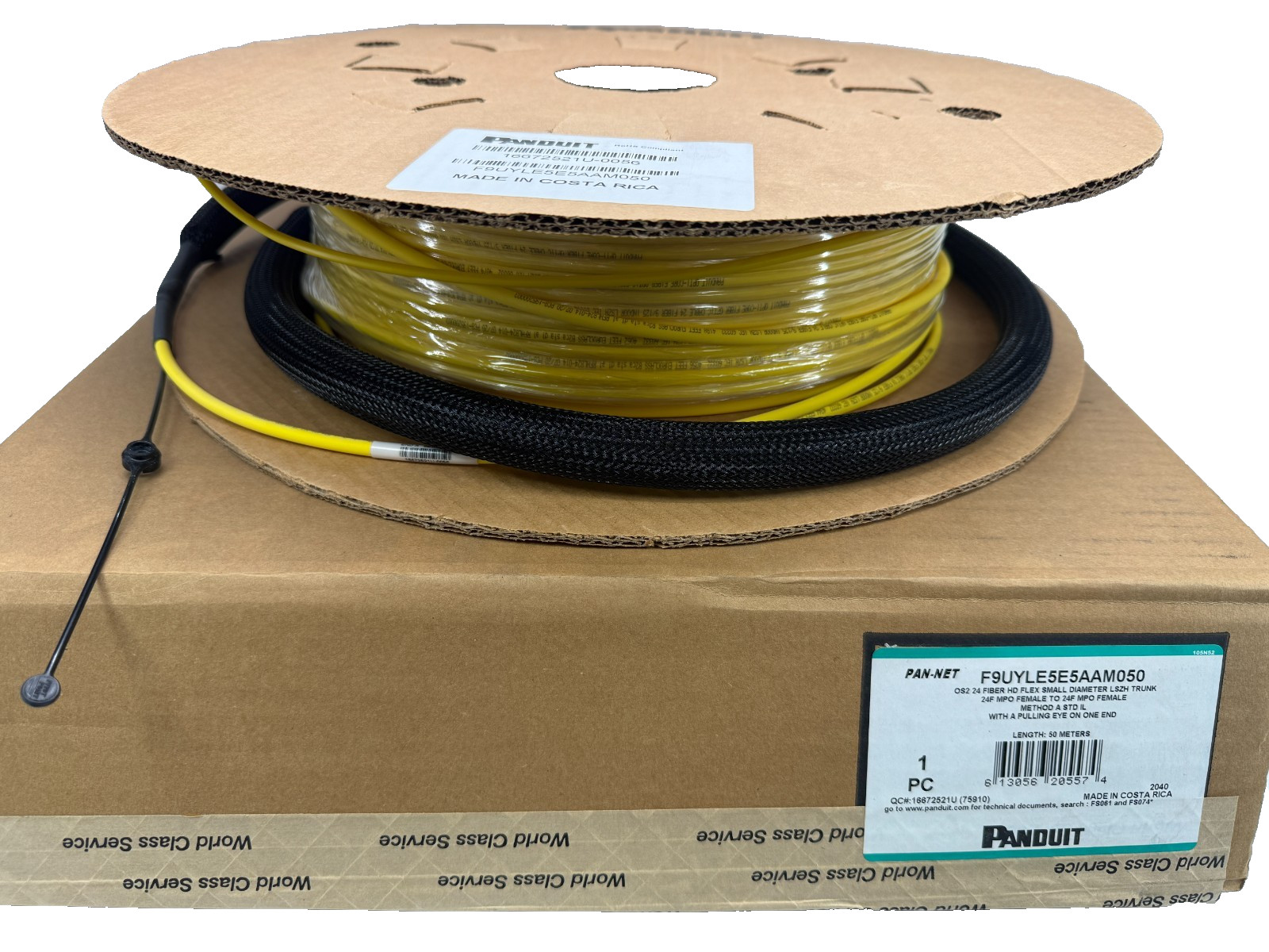 HD Flex Fiber Trunk, OS2, 24-Fiber, MPO Female to MPO Female, LSZH, A, 50m 164′
