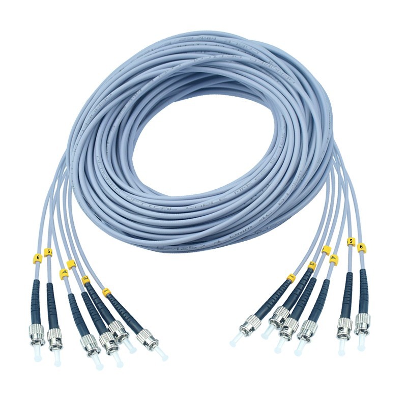 150M Armored Fiber Cable ST-ST UPC Multi- Mode 6 Strand Fiber Optical Patch Cord