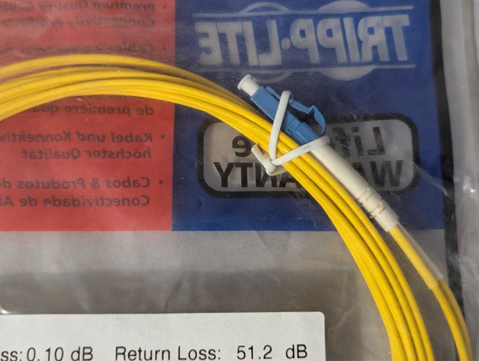 Tripp Lite – N366-03M – 3M Fiber Cables – 50/125 Duplex OM3 LC/LC 10ft