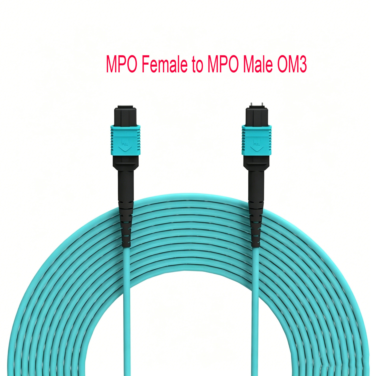 45M-100M 24 cores Fiber Optic Patch Cord MPO Type B OM3 Trunk Cable Fiber Jumper