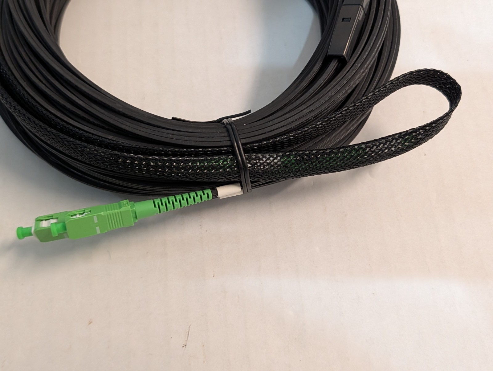 100ft Ruggedized Fiber Optic Drop Cable SC/APC to SC/APC – SMF – HWMirco-2SCAPC