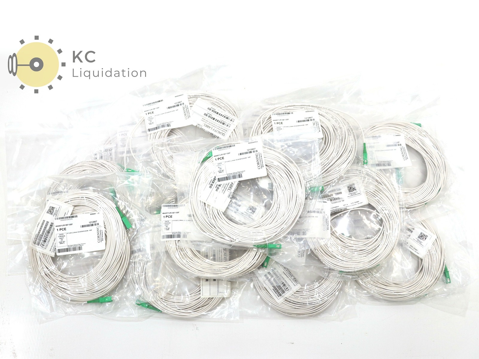 15x Lot 100′ Corning 444401UR1BF100F Optical Jumpers Cable Simplex