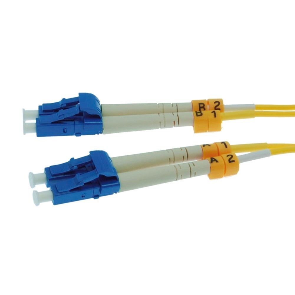 25M LC-LC Duplex 9/125 Single Mode Fiber Optic Optical Patch Cable Cord Yellow