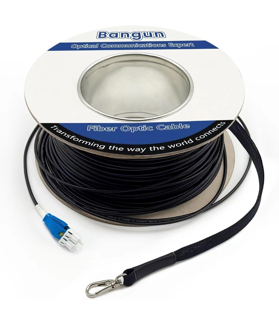 400ft Uniboot LC to LC Outdoor Armored Fiber Patch Cable with Pulling Eye,…