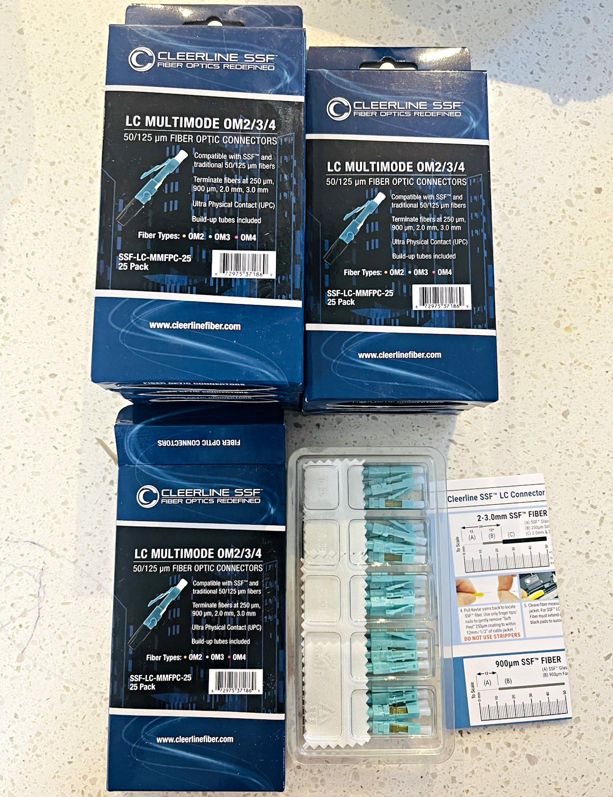 Cleerline SSF LC-LC Multi-Mode 50/125um OM2/OM3/OM4 Blue SSF-LC-MMFPC-25