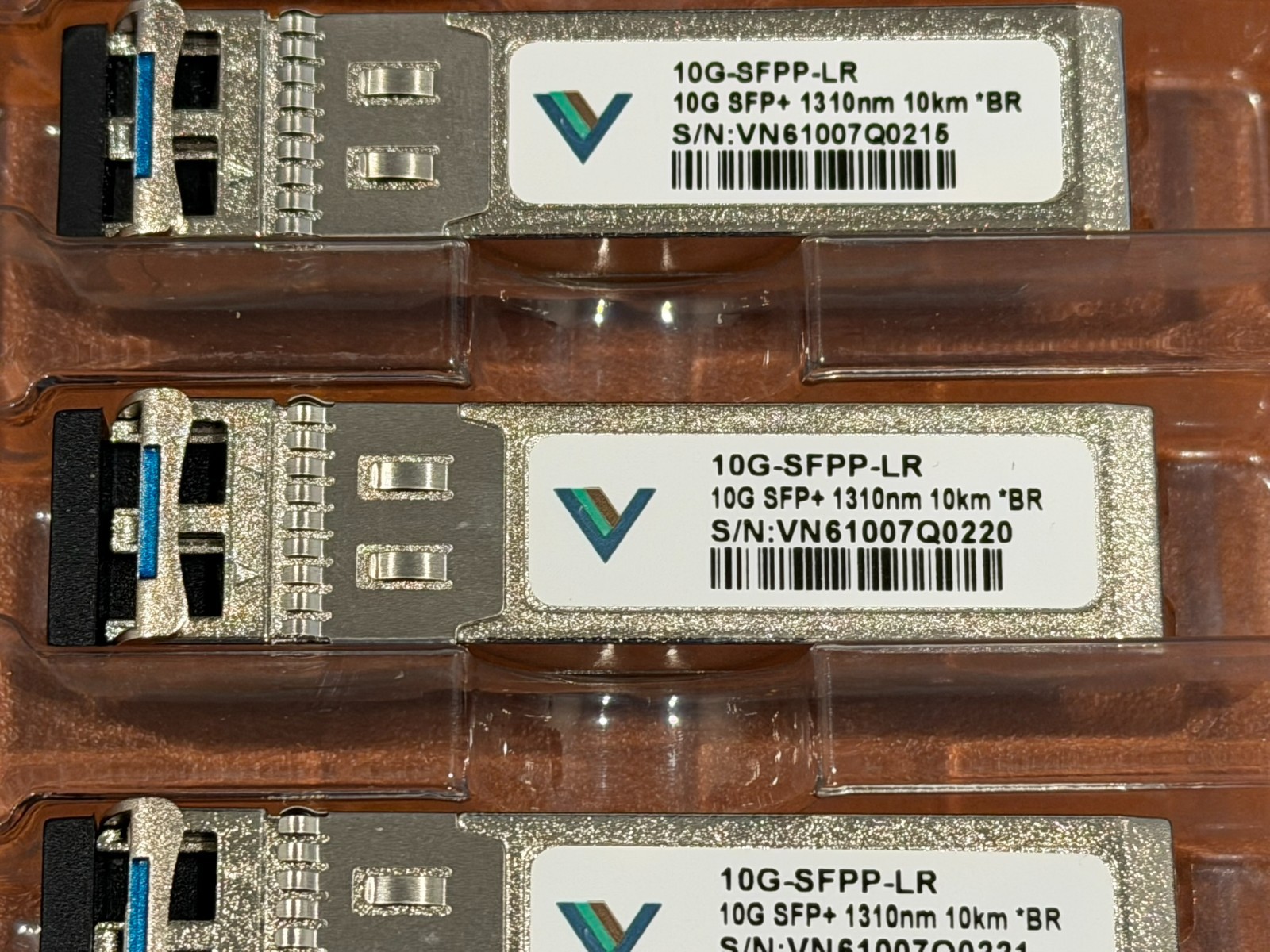 10× SFP+ 10G Fiber Transceivers – Mixed SM/MM – 1310nm 1550nm 850nm