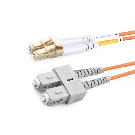 [2pcs] Duplex OM2 Multimode SC UPC to LC UPC LSZH 2.0mm Fiber Optic Cable
