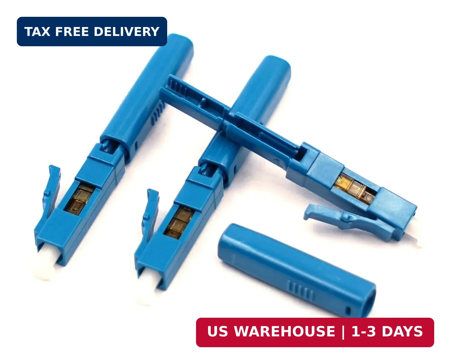 10pcs LC UPC Fiber Optic Quick Connector wiht Matched Tools Single Mode Me