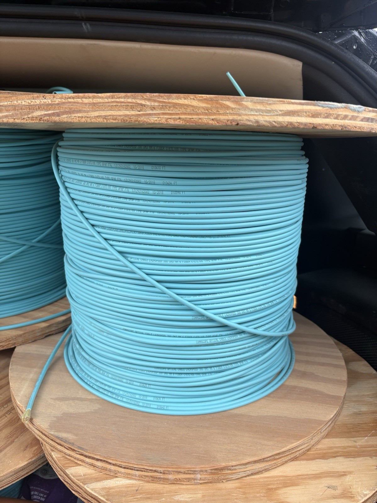 Commscope Fiber Optic Cable P-006-DS-5L-FSUAQ 1500 Ft Roll Aqua Blue