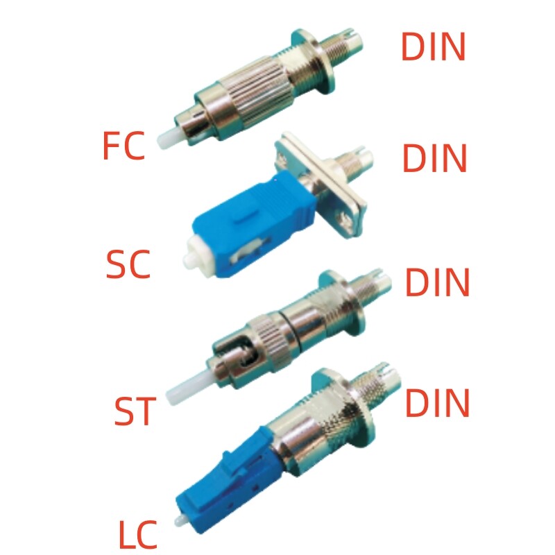 DIN Female to FC SC ST LC Male UPC SM Fiber Optical Adapter Optic Converter