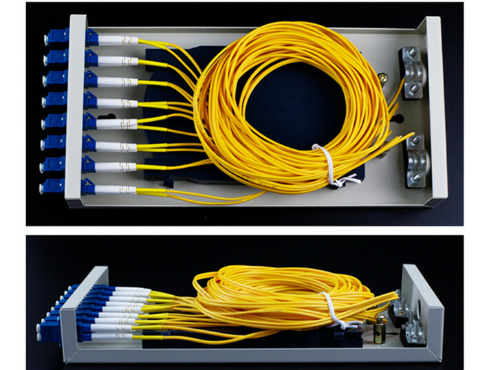 8-port LC fiber optic terminal box thickened 1.0MM full flange + pigtail box