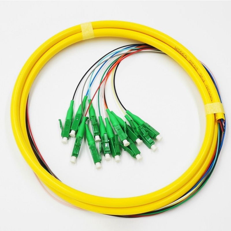 12 Strand 9/125 Fiber Optic Pigtail 1.5m FC/LC/SC/STUPC APC SM MM fiber pigtails