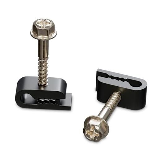 Mini Screw-in Cable Clips and Fasteners – Indoor/Outdoor Single 100 Pack Black