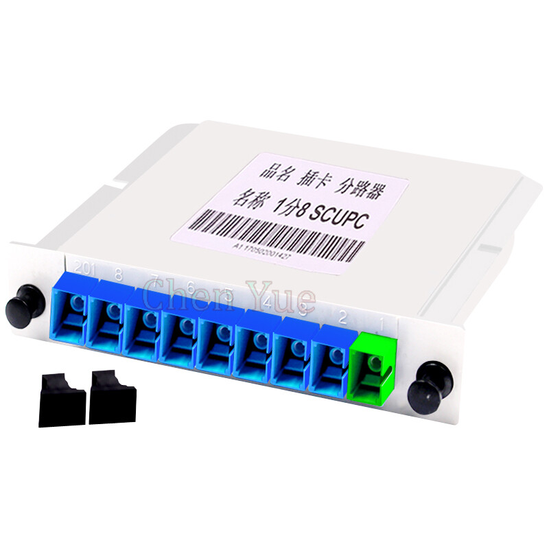 1X8 SC Optical Fiber Splitter Cassette Box Single Mode PLC Fiber Optic Splitter