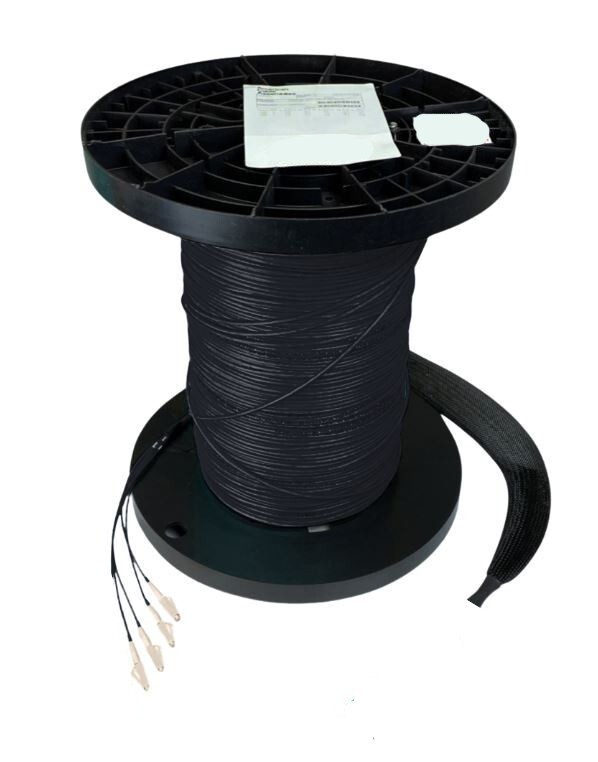 6 Strand w/4 LC (Each End) OM3 Indoor/Outdoor Plenum Multimode Fiber 100FT 30M