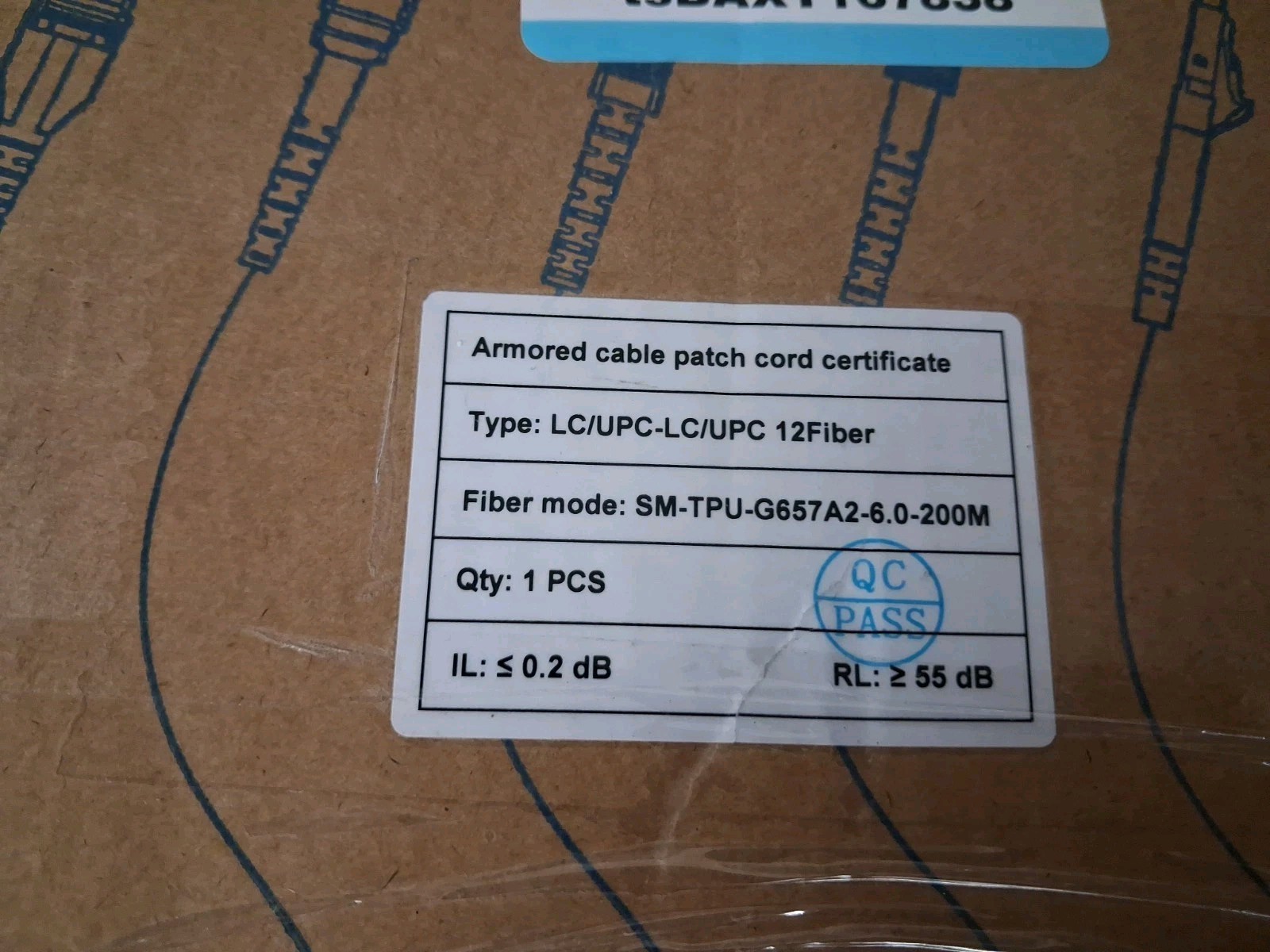 Yutianhome Fiber Optic Cable LC/PC-LC/PC SM 12Fiber Strands TPU 6.0mm 200M 656Ft