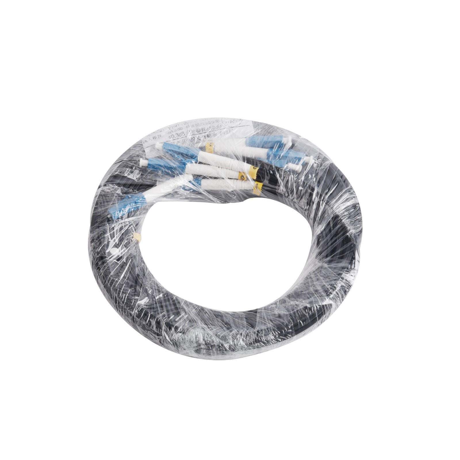 Fiber Optical Patch Cable UPC 80M, 4 LC to 4 LC Singlemode 4-Core Indoor Cord