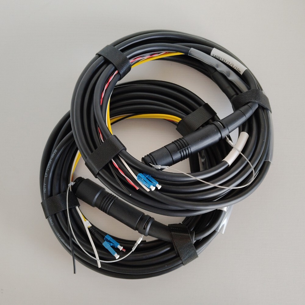 SMPTE Hybrid Cable FUW & PUW Breakout to 2 x Fibers + 4 x Lines 5 Meters(16.4FT)
