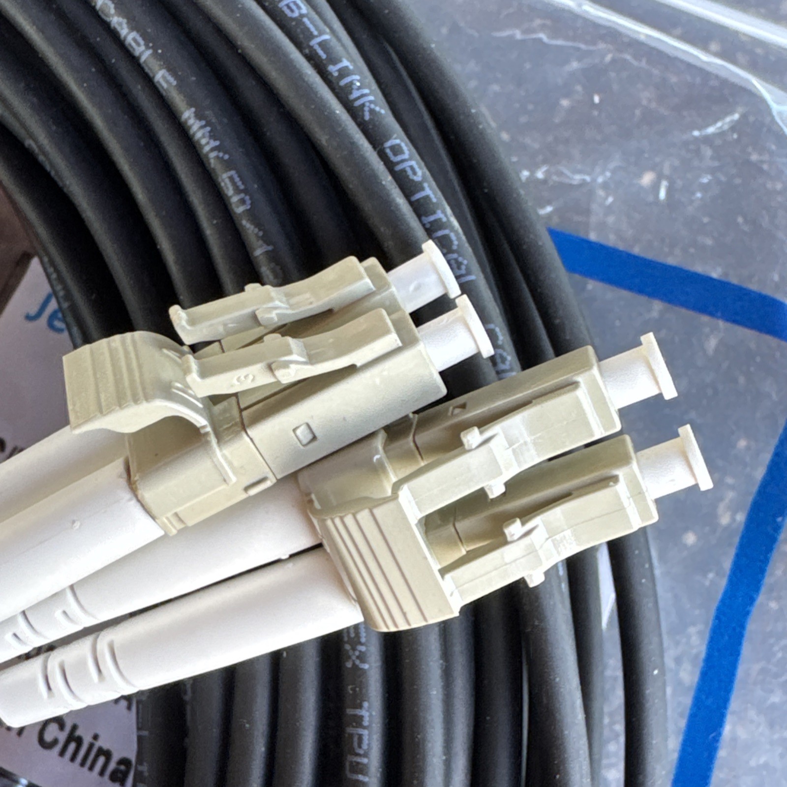 LC to LC 100Gbps OM4 Multimode Duplex Fiber Optic Patch Cord Jumper