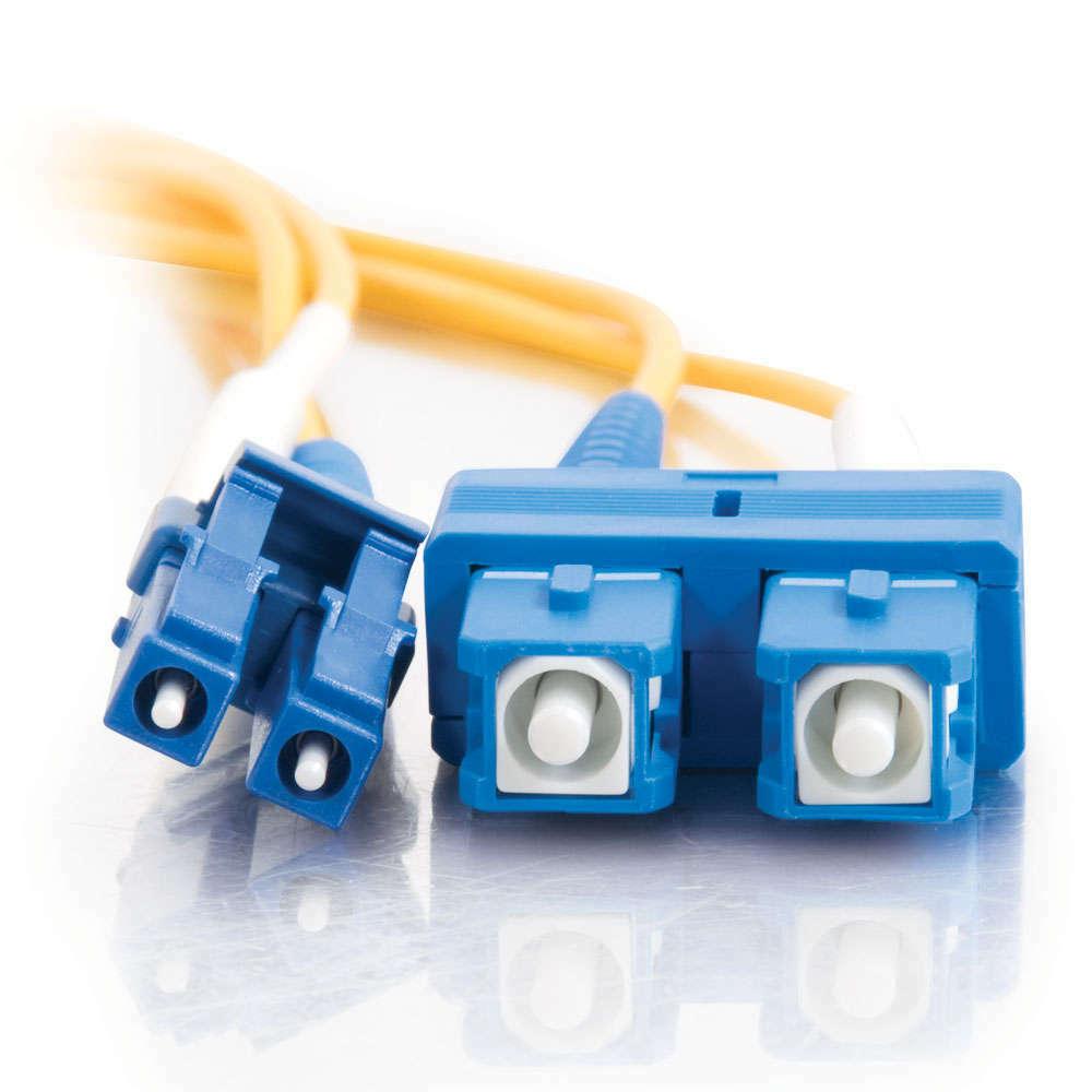 C2G 7M LC-SC 9/125 Duplex Single-Mode Fiber Cable – New