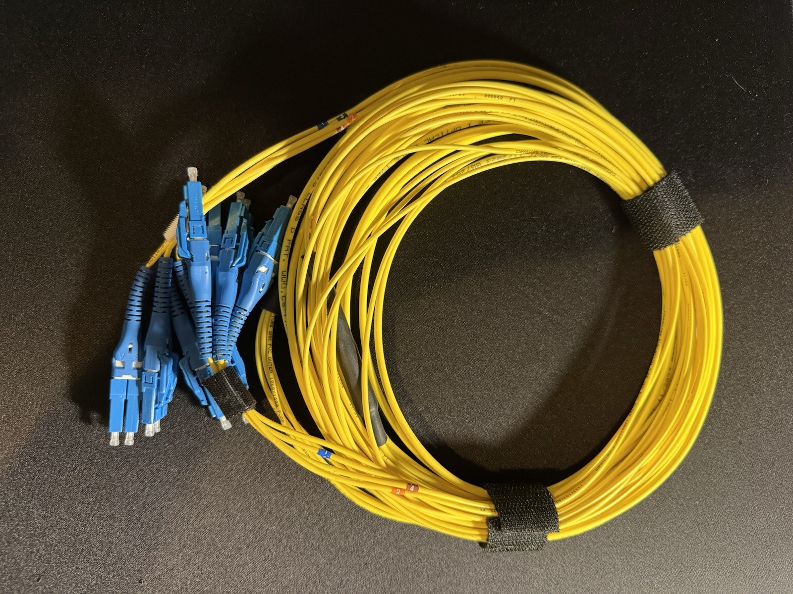 LC-LC Single-Mode Duplex 4 Strand 9/125 Fiber Optic Patch Cord (Multiple Sizes)