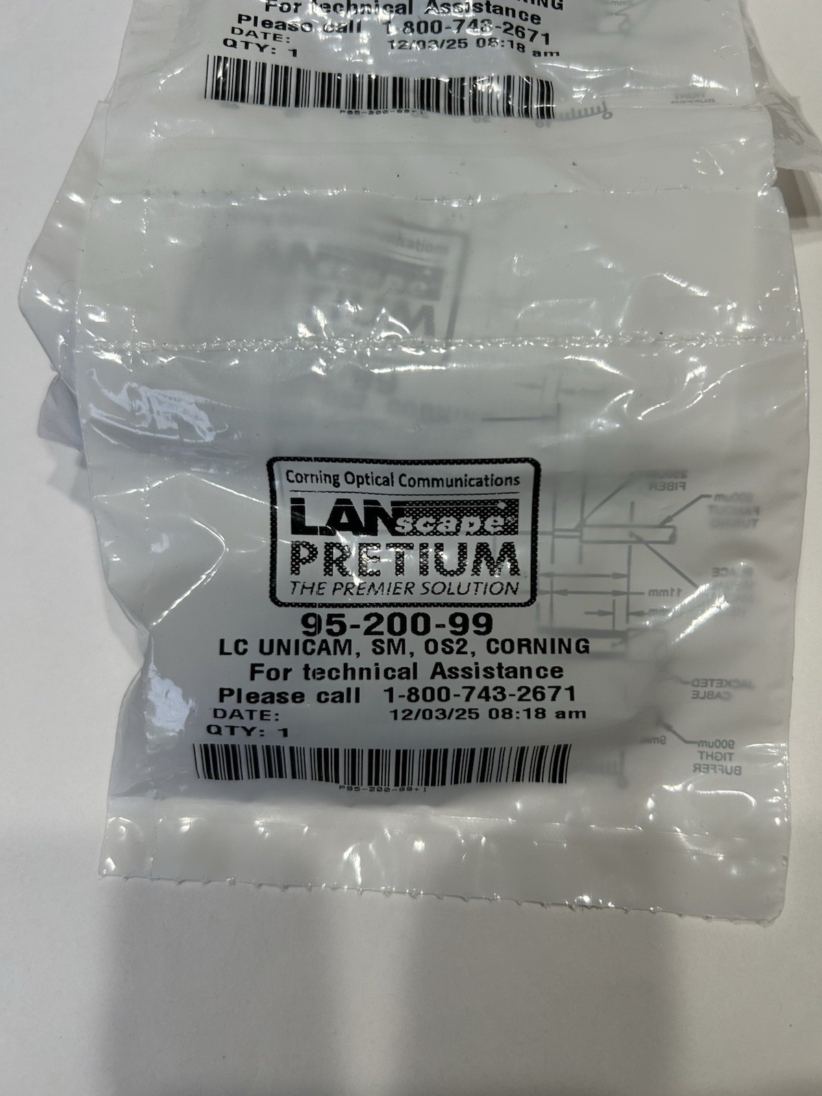 Fiber Lot Corning, commscope, unicams, patch cord, fanout kit, Allen tel,