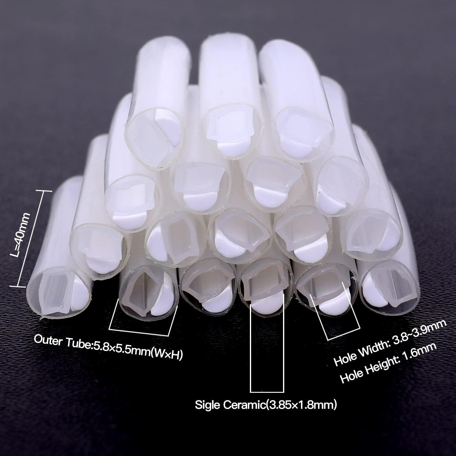 216Pcs Fiber Optic Fusion Sleeves 40mm – Clear
