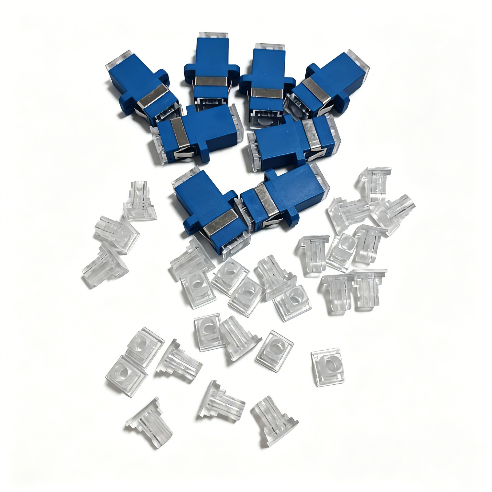 Plastic SC Fiber Optic Coupler Adapter Dust Cover Empty Port Protective Dust Cap