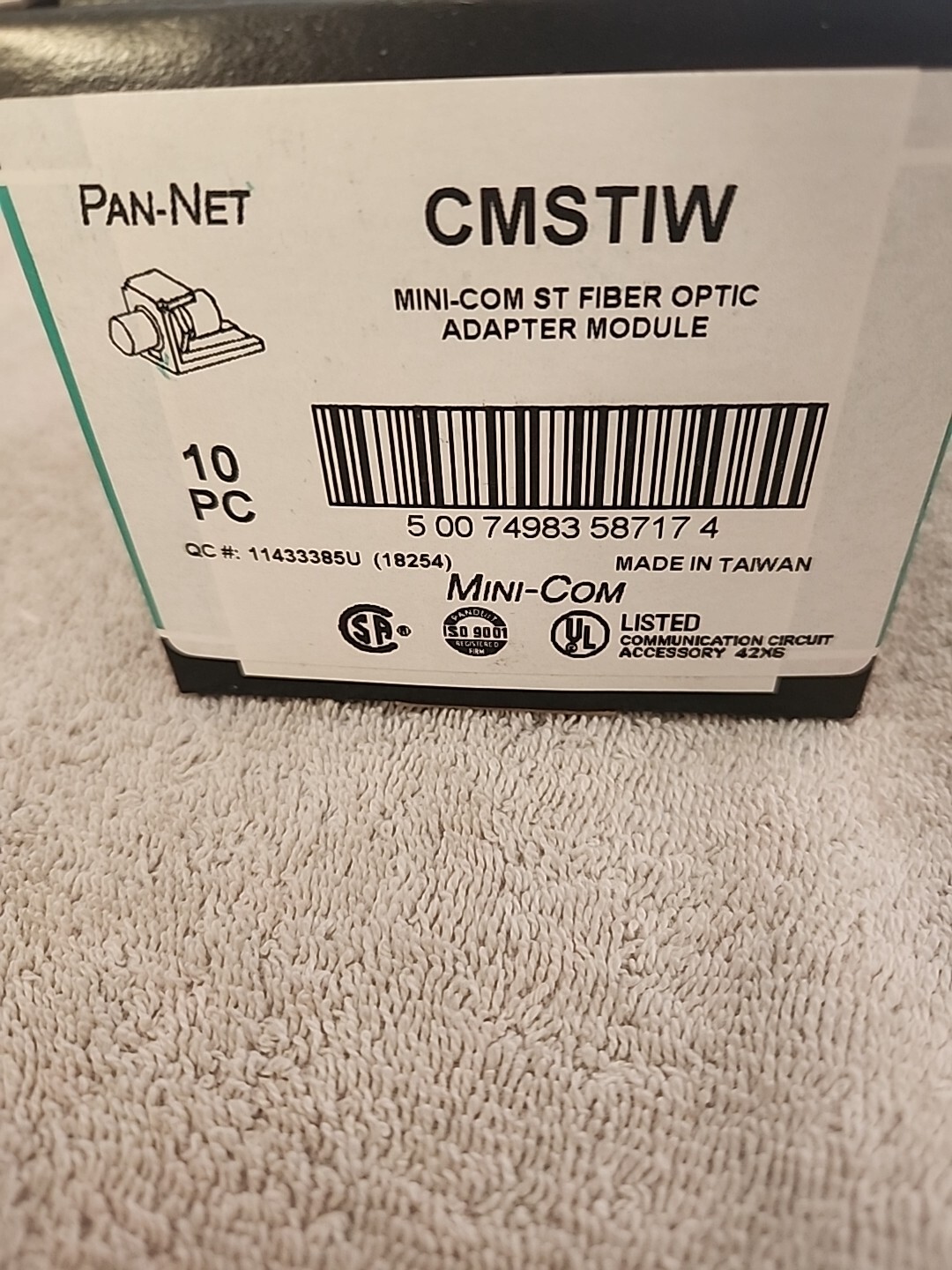 Pan-net CMSTIW Mini-Com ST Fiber Optic Adapter Module 10pc