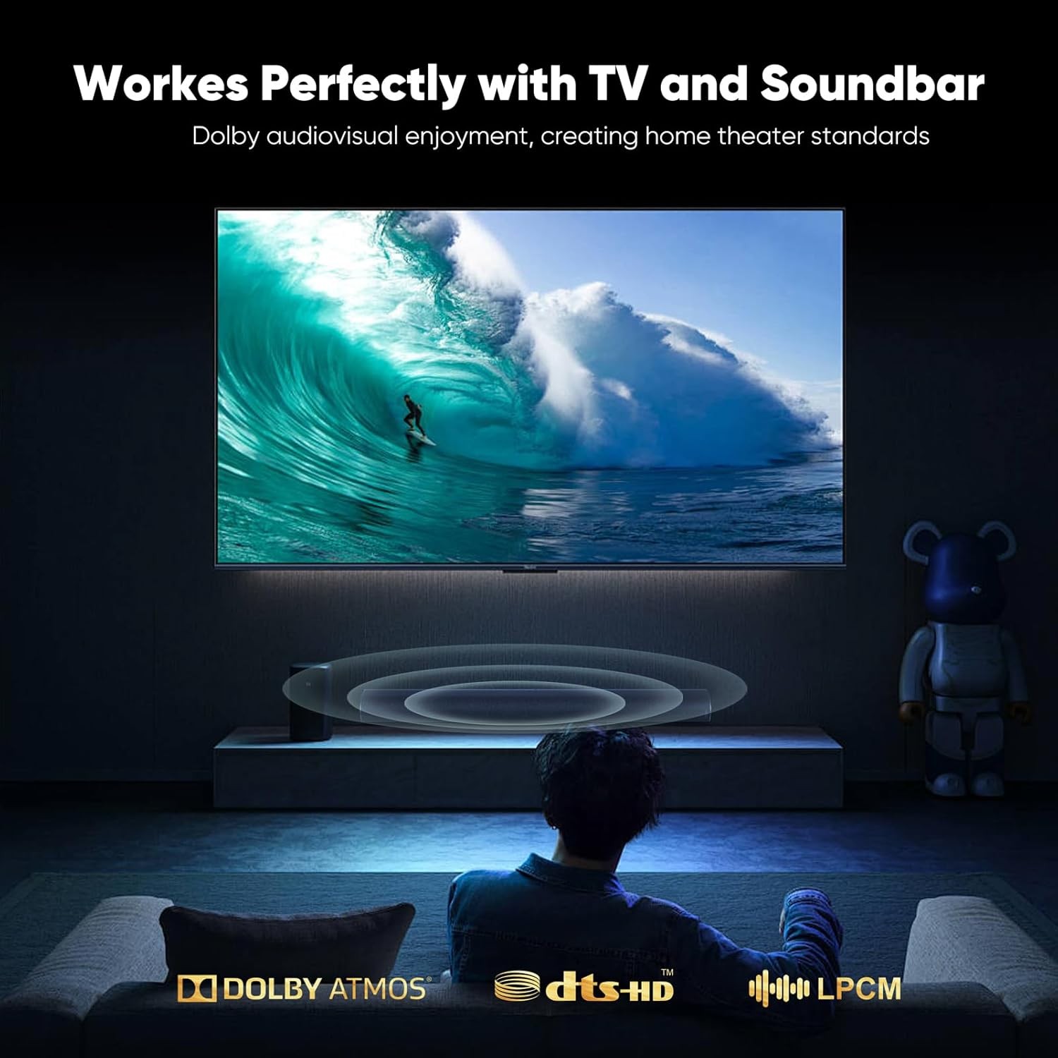 10ft Optical Audio Cable – Toslink SPDIF Fiber Optic Cord for TV & Soundbar