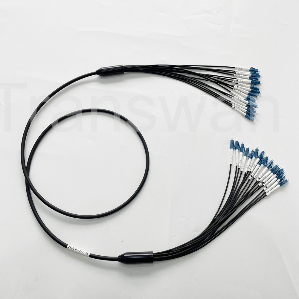 100~450 Meters Outdoor Armored 12 x Stands OS2 SM Fiber Cables with LC/ST/FC/SC
