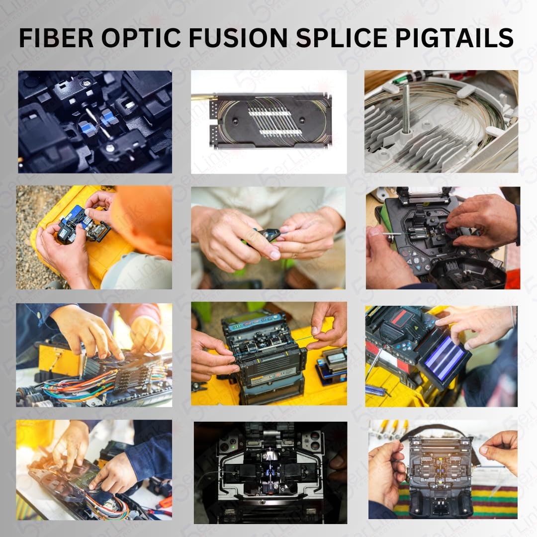 12 Strand Multi-Mode LC OM3 Fiber Optic Pigtails for Fusion Splicing. Include…