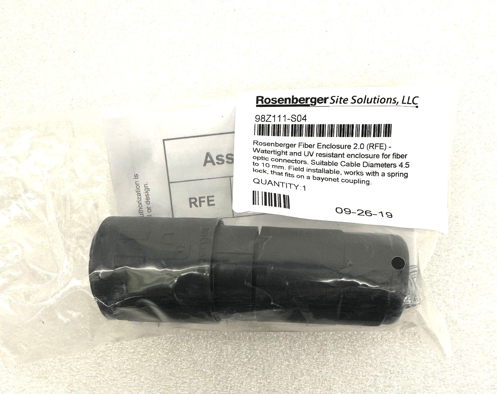Rosenberger 98Z111-S04 RFE 2.0 FIBER ENCLOSURE WATERTIGHT UV RESISTANT –