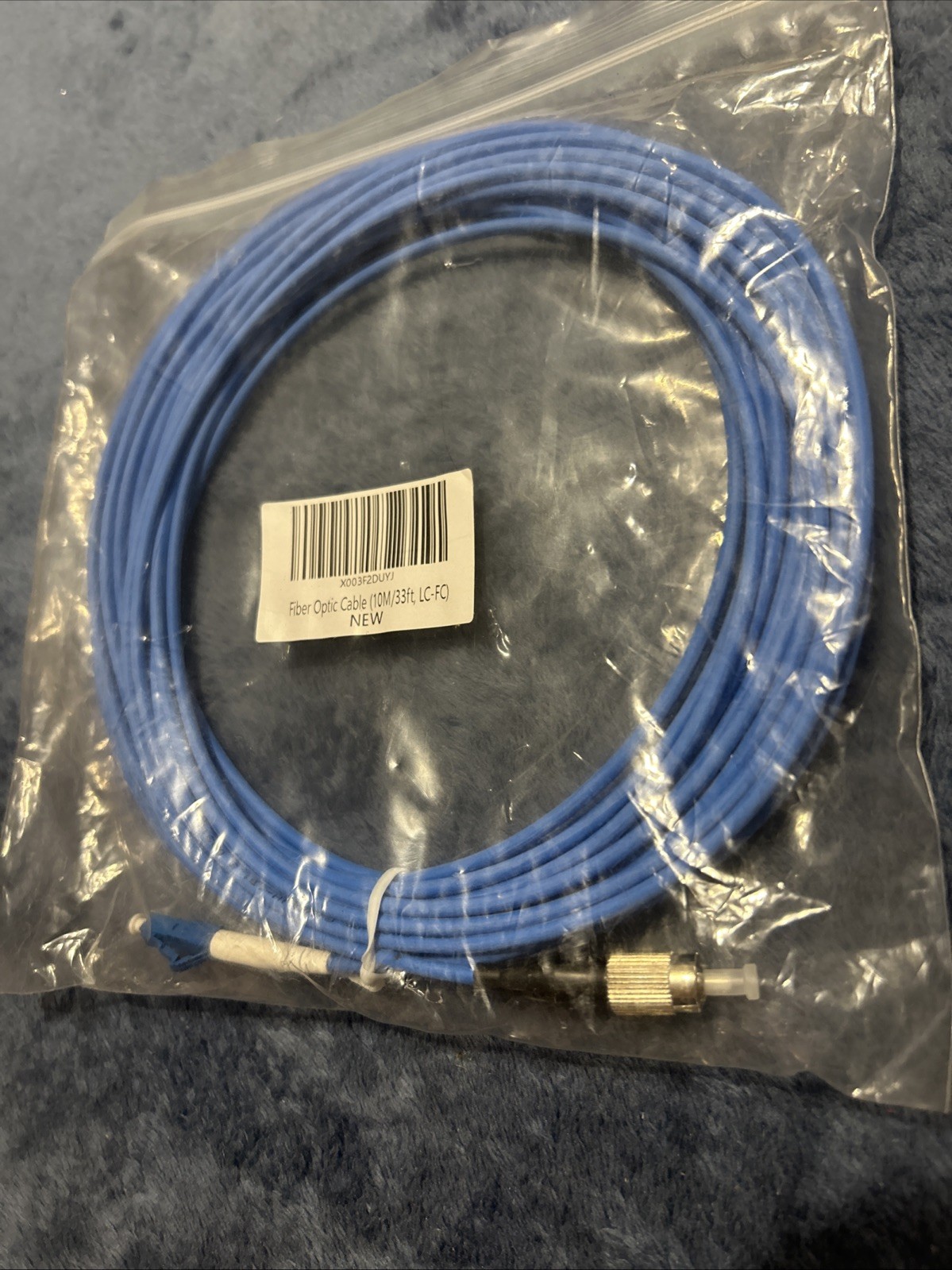 10m / 33 Ft 15m LC to ST UPC Armored Fiber Optic Patch Cord Cable New A11