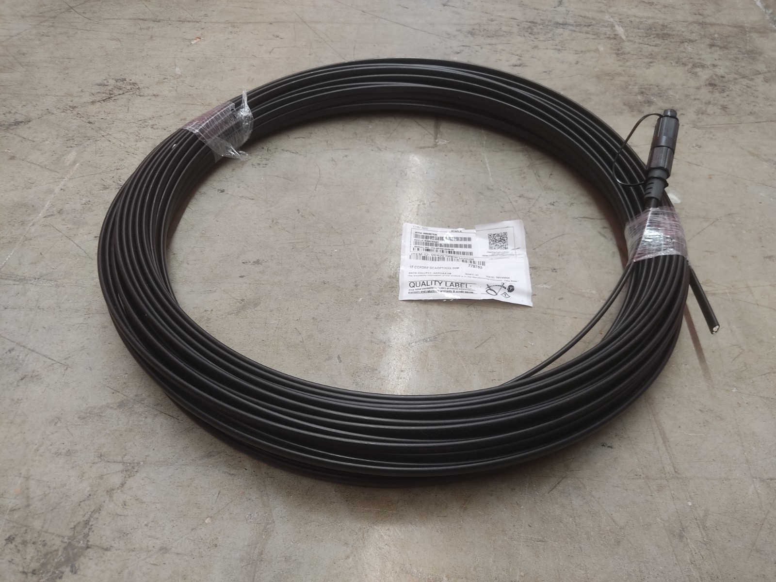 Corning 1F CCFRDP SCAOPT/XXX Fiber Optic Drop Cable 50M Reel SC/APC Connector