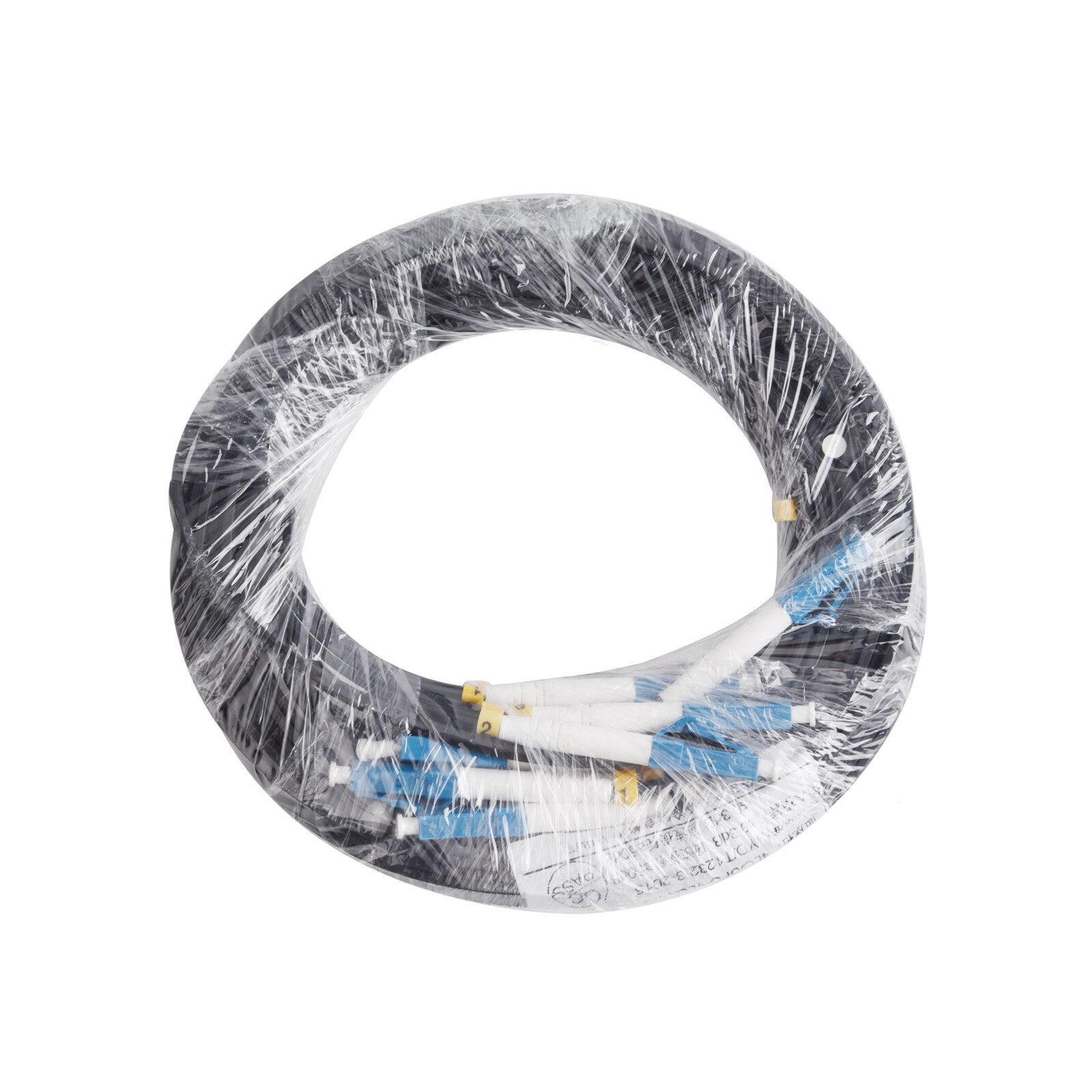 Fiber Optical Patch Cable UPC 80M, 4 LC to 4 LC Singlemode 4-Core Indoor Cord