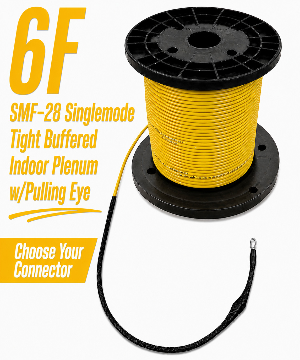 6 Fiber Indoor Singlemode Distribution Plenum Preterminated Assembly Made In USA