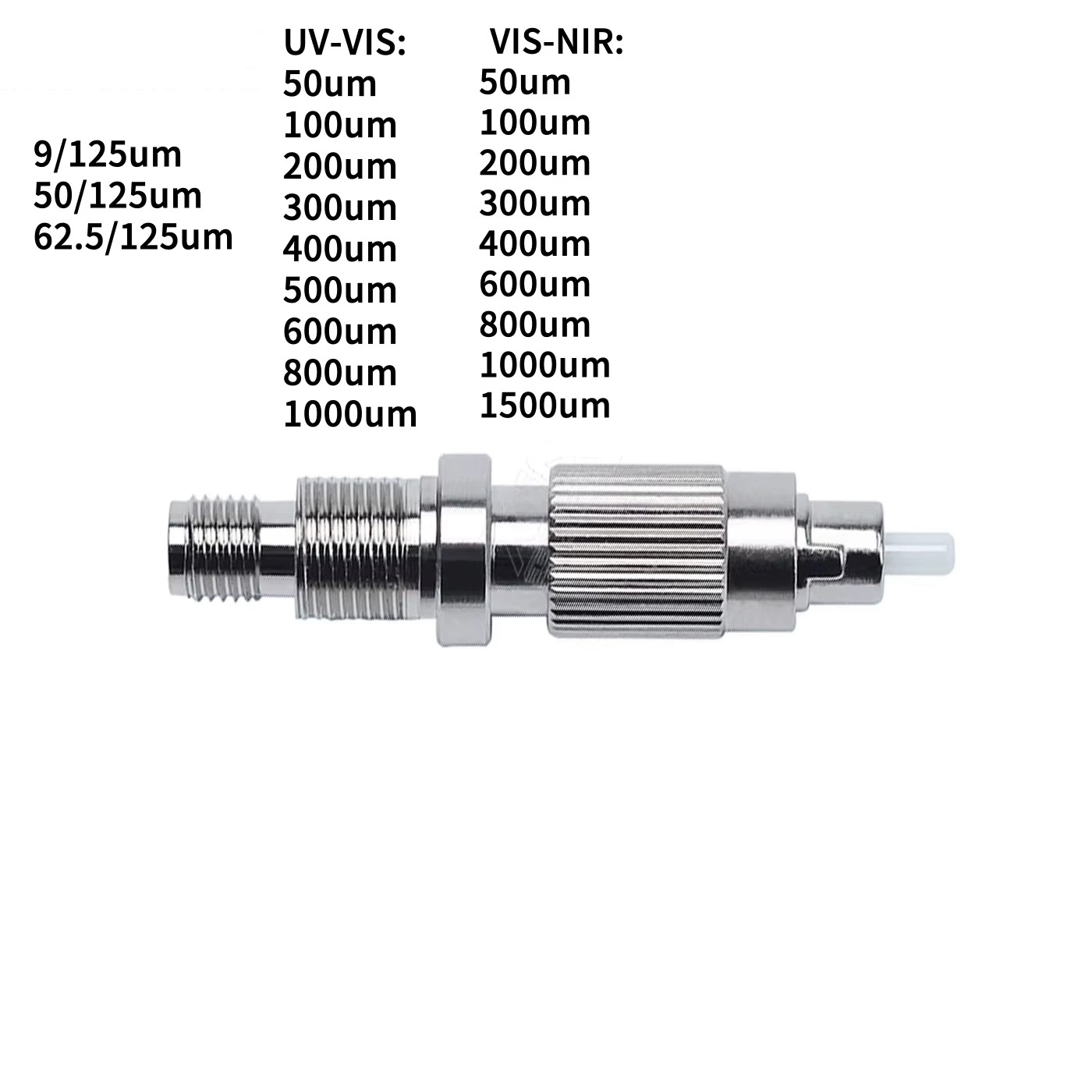 Fiber Optic Adapter FC-SMA905 SM MM 200um 300um 600um SMA905 female to FC male
