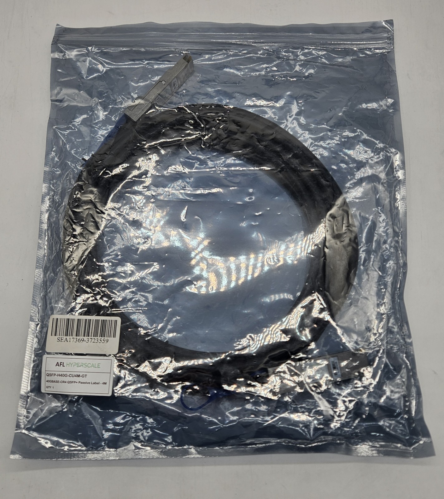 LOT OF 2 AFL HyperScale 4-Meter 40Gb CR4 QSFP+ Passive Cable