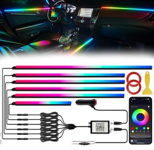 Acrylic Interior Car LED Lights with Wireless APP 6 in Dreamcolor 6 in 1