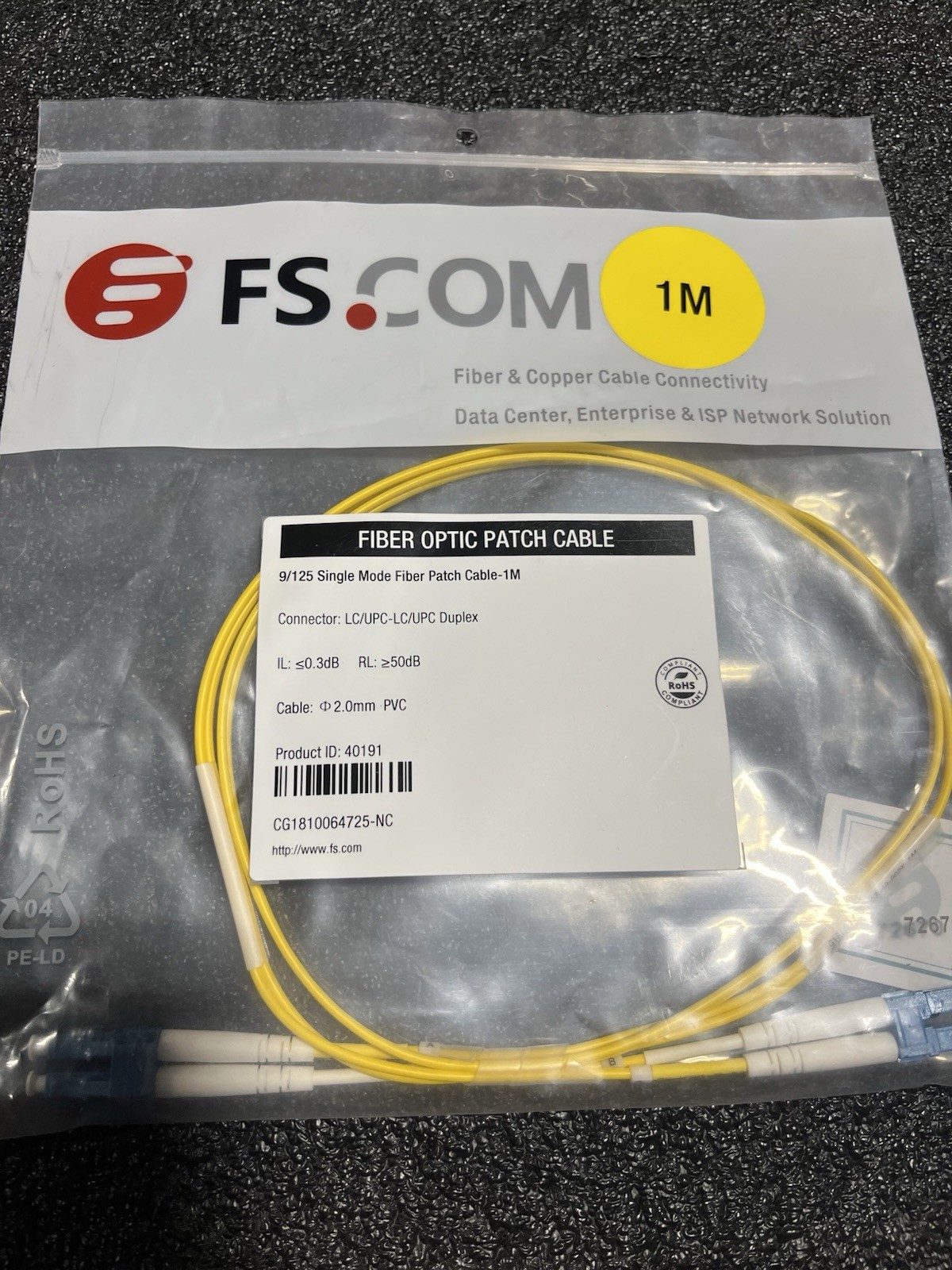 FS.com LC/UPC-LC/UPC Duplex 1M ****pack of 5*****