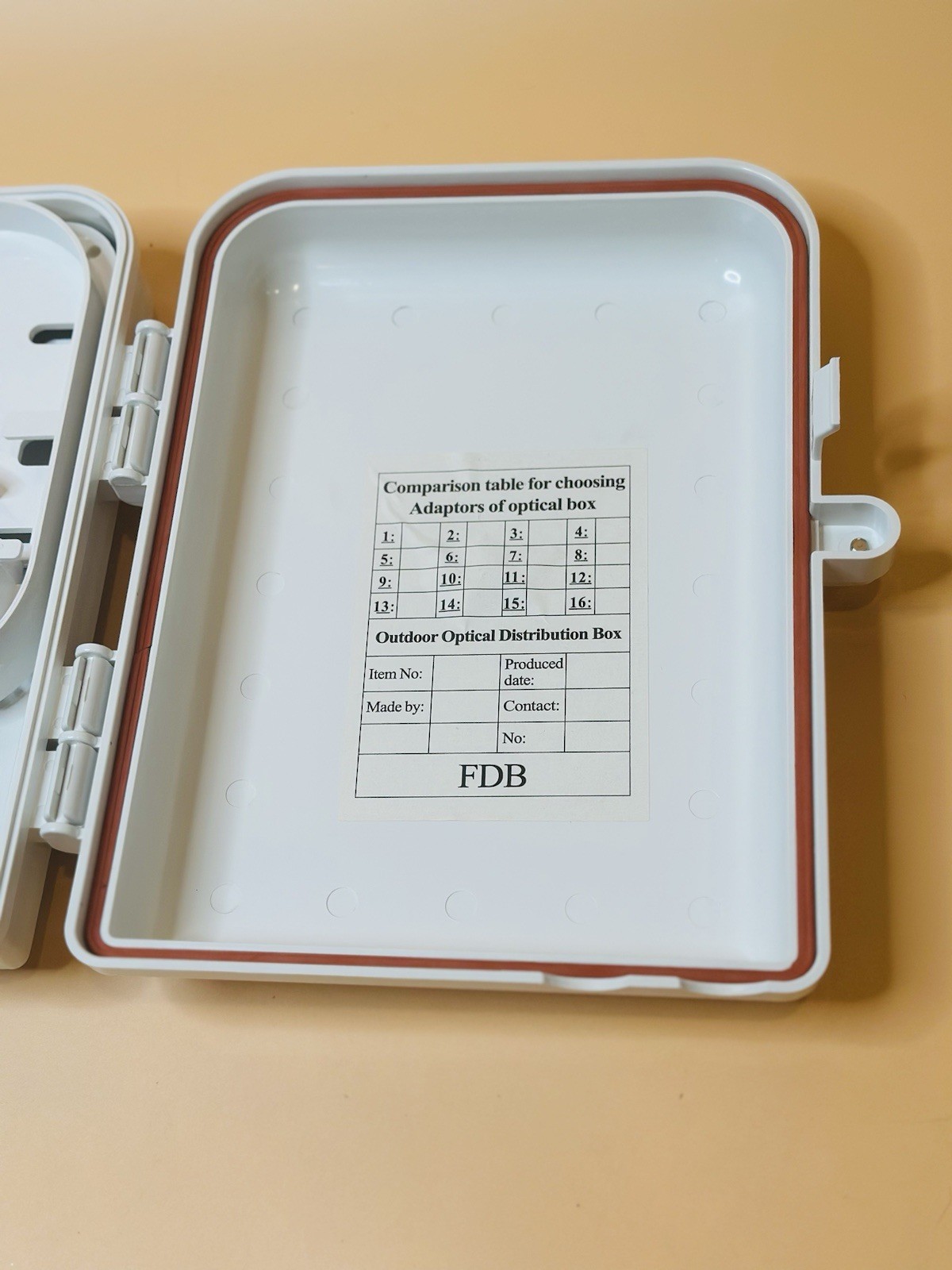 16 Core Outdoor Fiber Optic Distribution Box FDB Wall Mount FTTH Enclosure