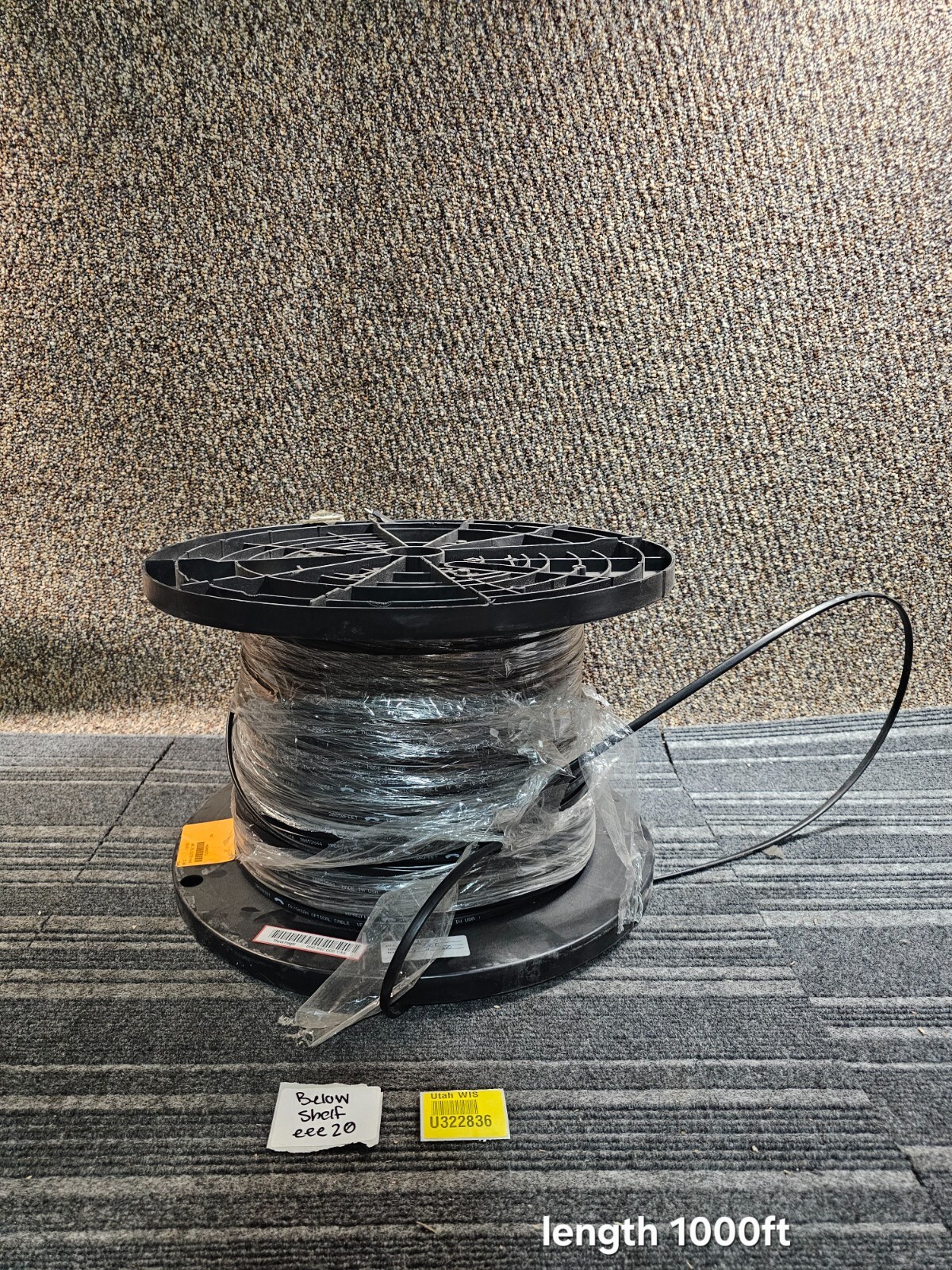 Prysmian 30052544 Optical Cable 1000ft 1F Single Mode 10/20 Black