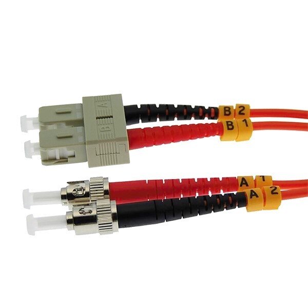 6FT 2m ST to SC Duplex Multi Mode 62.5/125 Fiber Optic Optical Patch Cable Cord