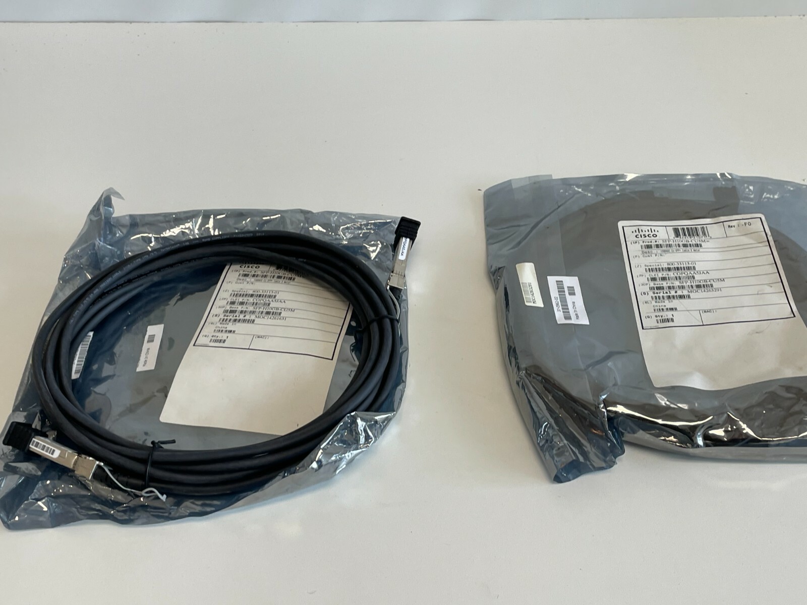 PP5: Lot of 2 Cisco SFP-H10GB-CU5M= – 10GBASE-CU SFP+ 5 METER CABLE