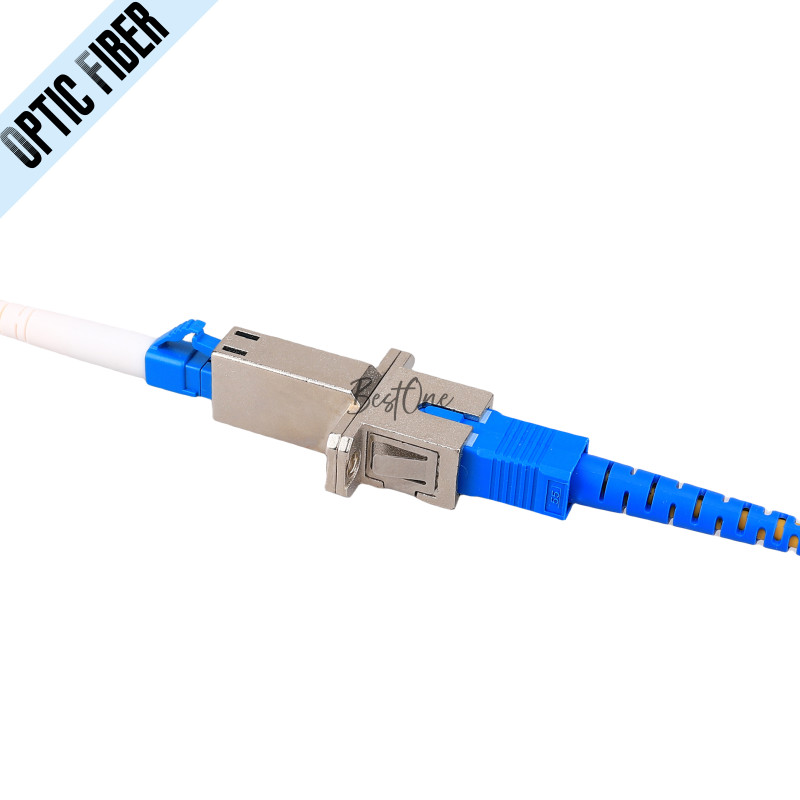 2Pcs LC to SC FC ST UPC APC Optic Fiber Connector Coupler Optical Fiber Adapter