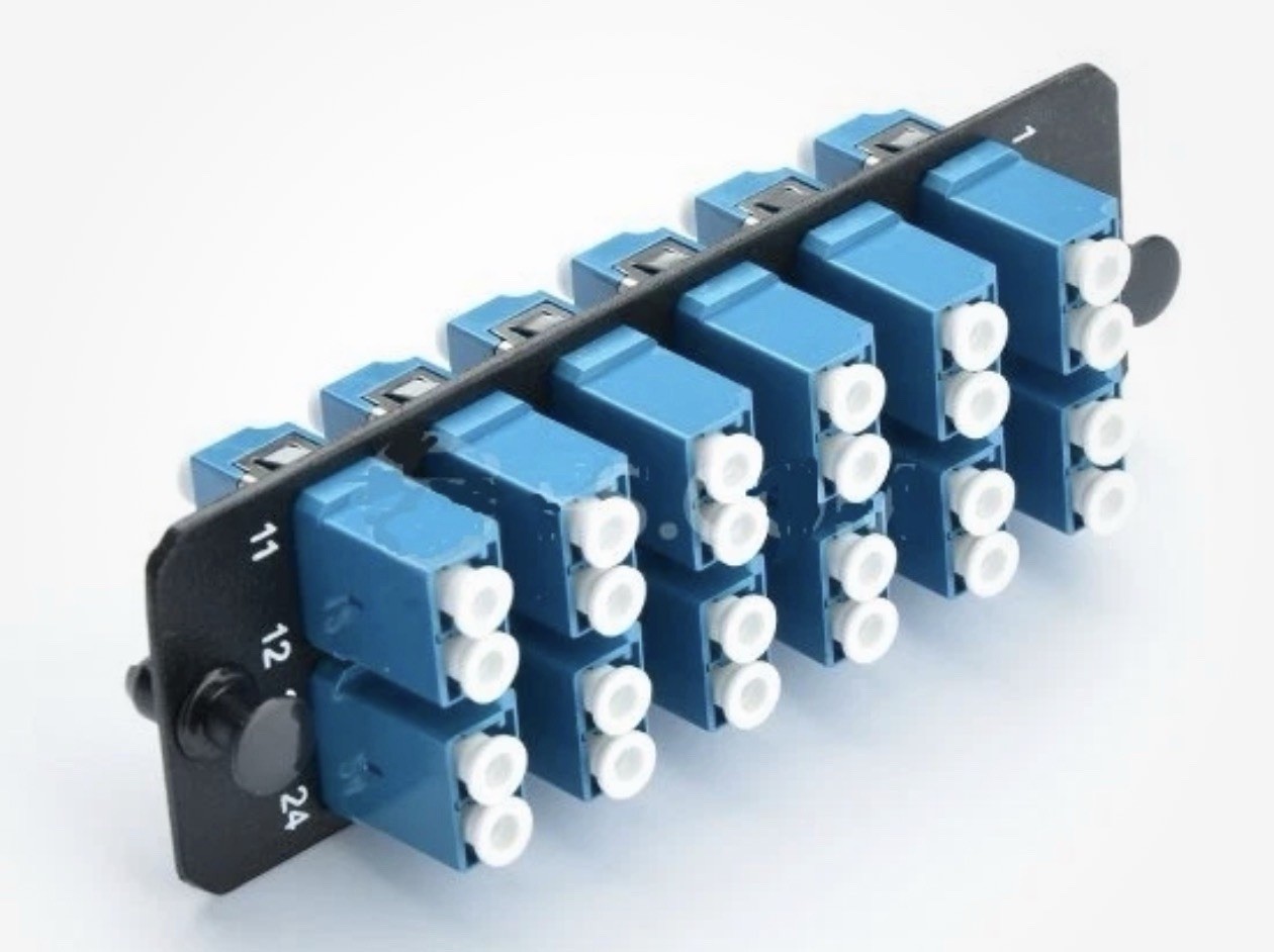 Panduit – FAP12WBUDLCZ – 12 DUPLEXES LC SM UPC OS1/OS2 FIBER Adapter Panel