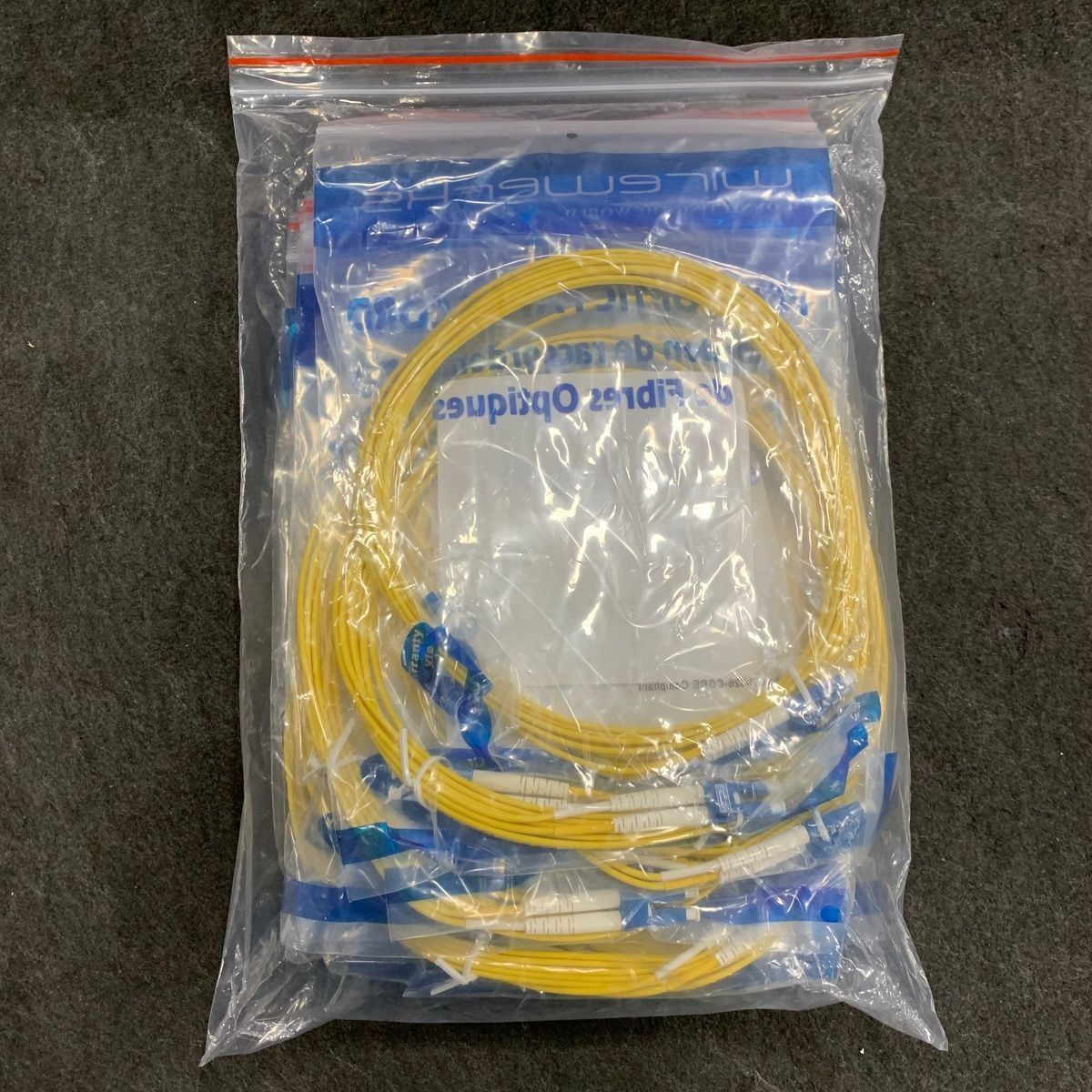 WIREWERKS Fiber Optic Patch Cord, Yellow TPC-EELCBLCB-003 Lot of 10