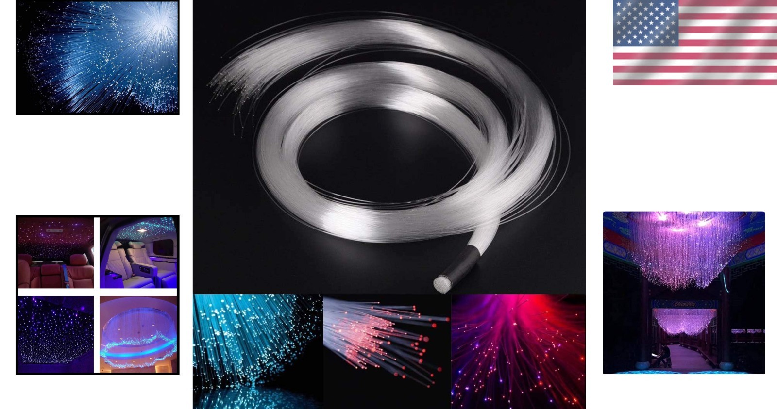 Customizable Fiber Optic Cable – 150 strands, 6.5ft for Starry Effects