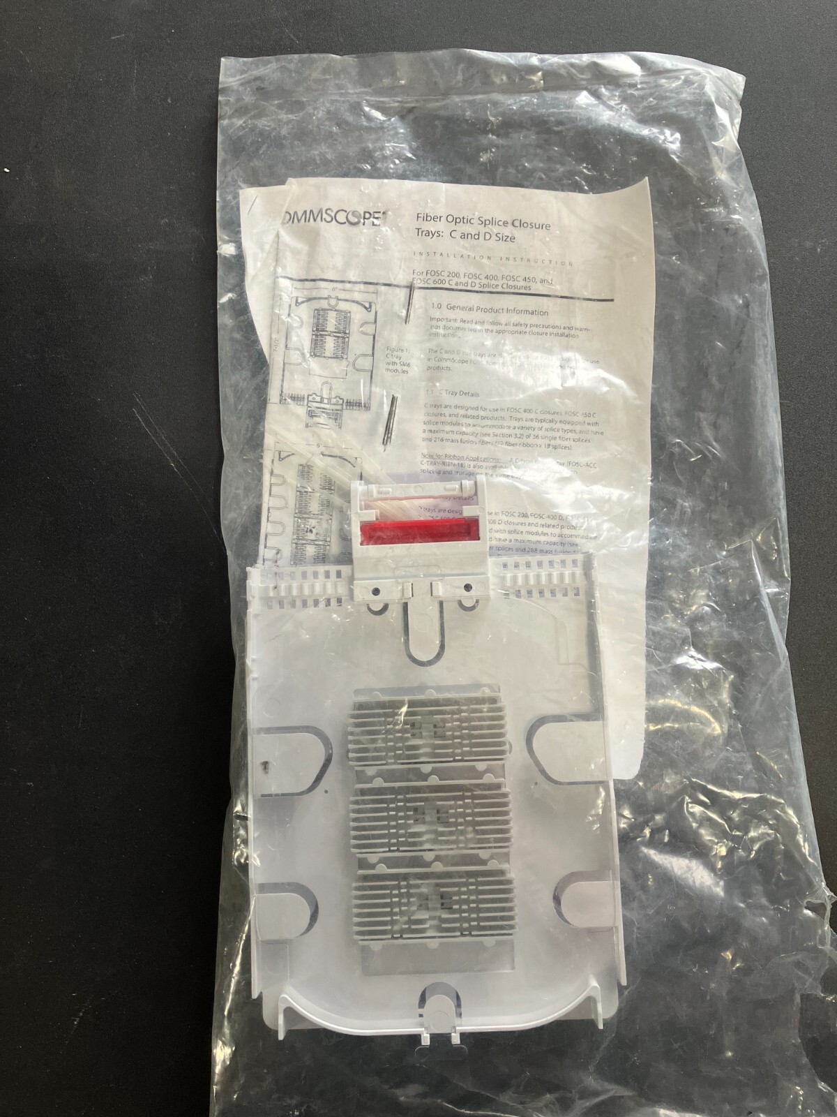 Commscope Fiber Optic Splice Closure Trays C and D Size T173068 New – 2 Pack!!!